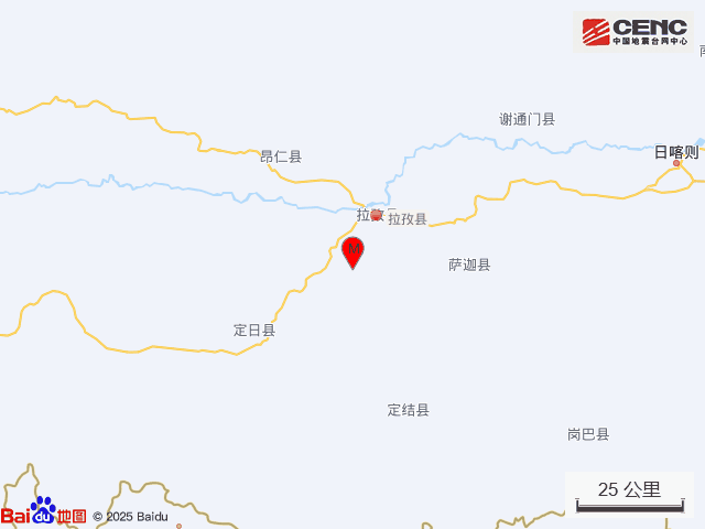 西藏日喀则凌晨突发5.5级地震